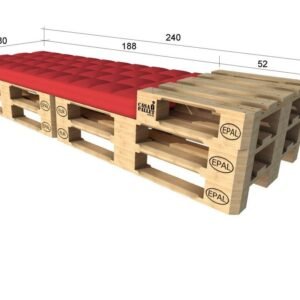 Sofá-cama 2 níveis com Mesa Lateral