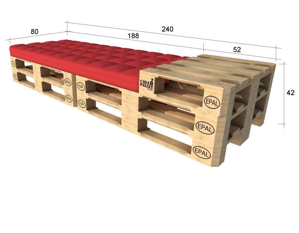 Sofá-cama 2 níveis com Mesa Lateral